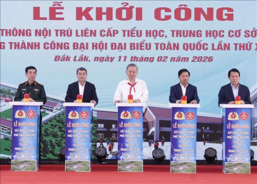 Tổng Bí thư Tô Lâm dự khởi công trường phổ thông nội trú tại xã Ea Rốk (Đắk Lắk)