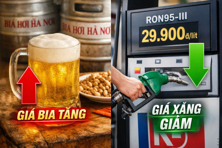 Xăng dầu bất ngờ "hạ nhẹ", bia hơi Hà Nội tăng giá