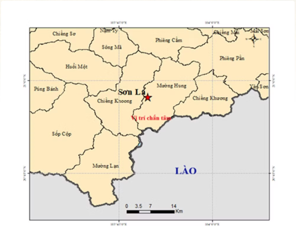 Sơn La rung chuyển vì động đất 4.0 độ ở Mường Hung