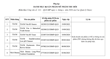 Mỹ phẩm TIA'M bị thu hồi và tiêu huỷ do không đầy đủ hồ sơ PIF
