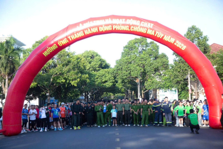 Đắk Lắk: tổ chức lễ mít tinh và giải chạy phong trào hưởng ứng Tháng hành động phòng, chống ma túy năm 2026