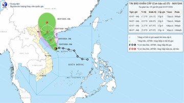Bão số 1 chính thức hình thành, hướng vào ven biển Quảng Ninh - Hải Phòng